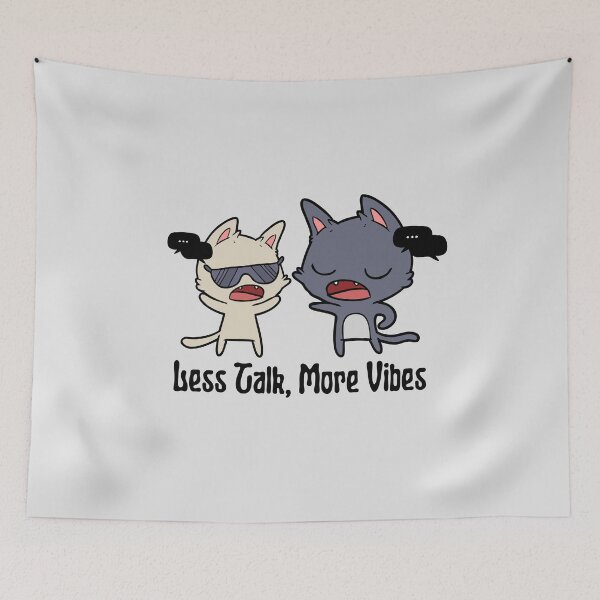Item preview, Less Talk More Vibes - Funny Introvert Cat Lovers T-Shirt designed and sold by ConfuseLab Alt.