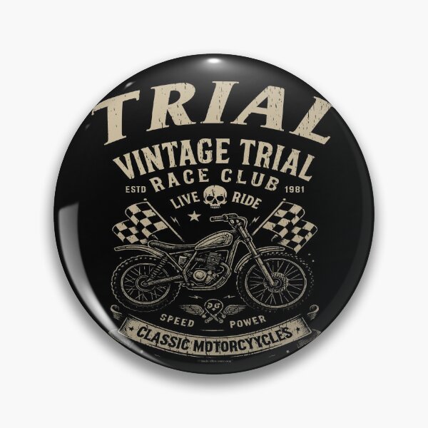 Item preview, VINTAGE TRIAL MOTORCYCLE RACING CLUB motorsports motorcycle rider trial rider motorcycle trials  designed and sold by Jt41.