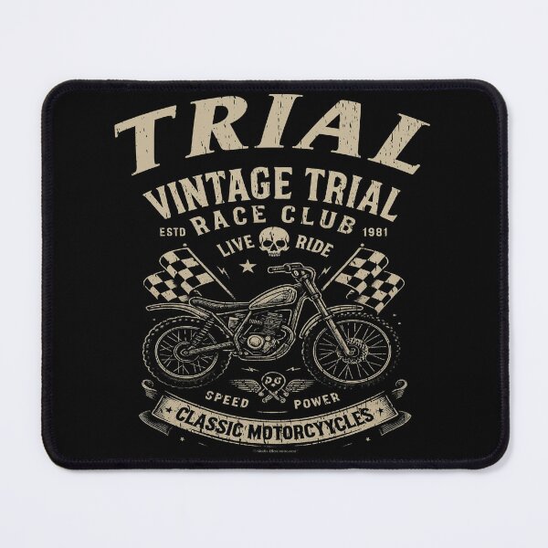 Item preview, VINTAGE TRIAL MOTORCYCLE RACING CLUB motorsports motorcycle rider trial rider motorcycle trials  designed and sold by Jt41.