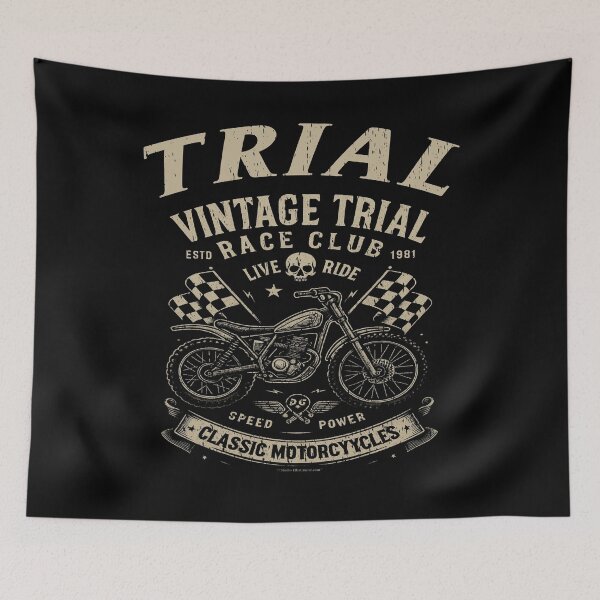 Item preview, VINTAGE TRIAL MOTORCYCLE RACING CLUB motorsports motorcycle rider trial rider motorcycle trials  designed and sold by Jt41.