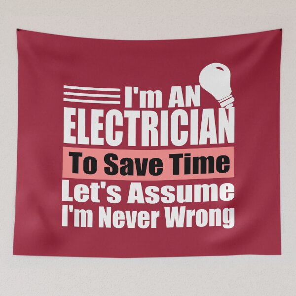 Item preview, Expert Electrician Wisdom: Funny Wiring Technician Slogan | Best Novelty Gift for Lineman Dad, Mom & Tradesman designed and sold by karibov.