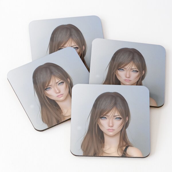 Item preview, Woman portrait in Japanese manga style designed and sold by Made-by-Gus.