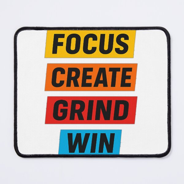 Item preview, Focus Create Grind Win – Motivational Block Typography designed and sold by the-dovlat.