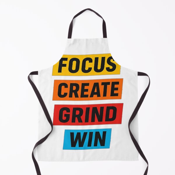 Item preview, Focus Create Grind Win – Motivational Block Typography designed and sold by the-dovlat.
