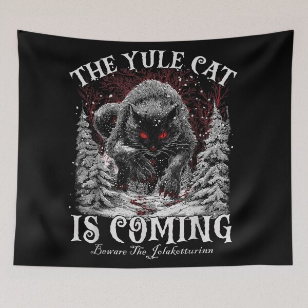 Item preview, The Yule Cat Is Coming Beware The Icelandic Folklore Beast designed and sold by Taniyah Gomes.