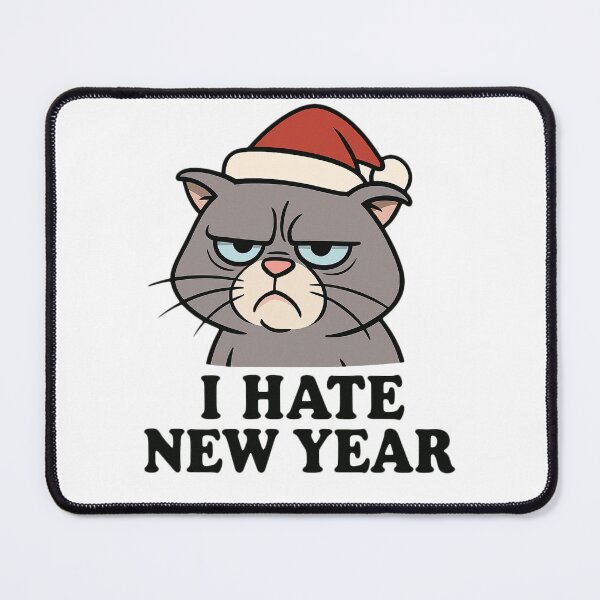Item preview, I hate new year cat designed and sold by Astraskal.