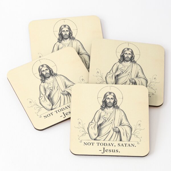 Item preview, NOT TODAY, SATAN - JESUS 4 designed and sold by InFaithWeTrust.