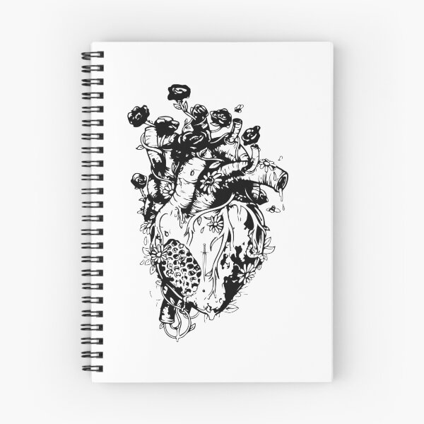 Item preview, Black Heart Aesthetic – Minimal Dark Love Design” designed and sold by Fouziaart08.