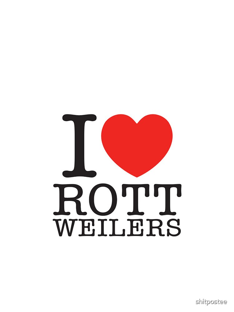 Thumbnail 4 of 4, iPhone Case, I Love Rottweilers designed and sold by shitpostee.