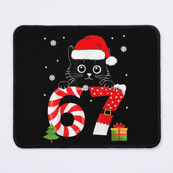 Item preview, Cute Black Cat Holding 67 Candy Cane Santa Christmas Countdown designed and sold by Taniyah Gomes.