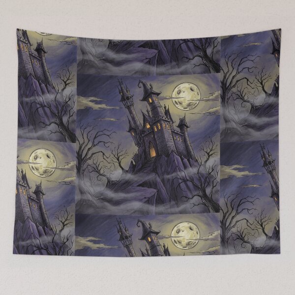 Item preview, Orlok Castle the residence of Nosferatu Gothic illustration designed and sold by Vintage Designs +.