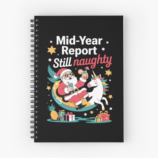 Item preview, Mid Year Report Still Naughty Funny Christmas In July Santa 28  designed and sold by RoyTill0Art.