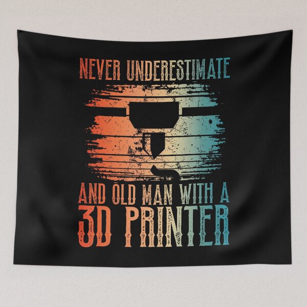 Item preview, Old Man, 3D Printer, 3D Printing, Gift for Grandpa, Gift for Dad, Funny Grandpa, Cool Dad, Father's Day, Grandpa Birthday, Family Gift, 3D Printer Gifts., Grandpa, Dad, Technology designed and sold by RubySandy.
