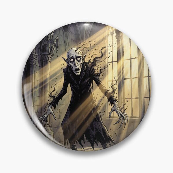Item preview,  Orlok is scorched by the sun in Nosferatu Gothic illustration designed and sold by Vintage Designs +.