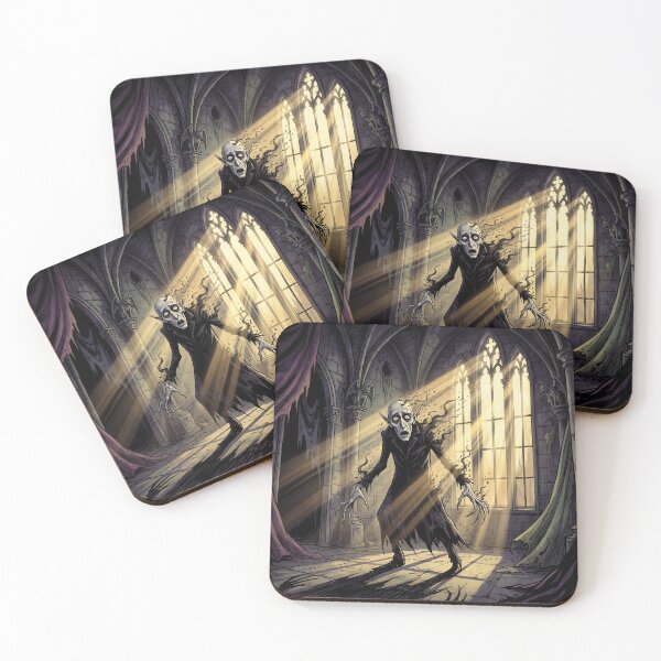 Item preview,  Orlok is scorched by the sun in Nosferatu Gothic illustration designed and sold by Vintage Designs +.
