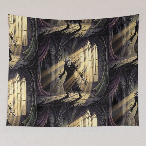 Item preview,  Orlok is scorched by the sun in Nosferatu Gothic illustration designed and sold by Vintage Designs +.