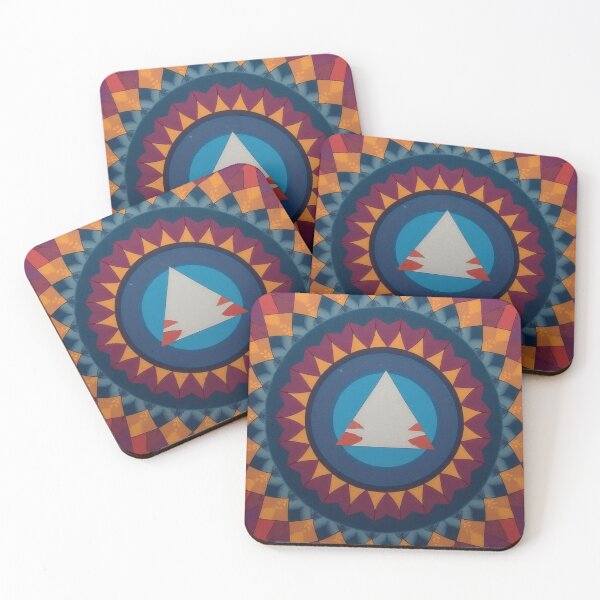Item preview, Colorful mandala with a central triangle designed and sold by Mianku | Für das Leben.