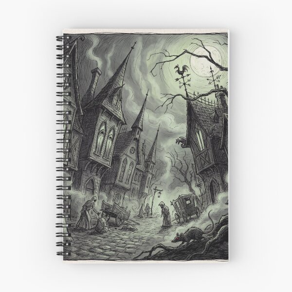 Item preview, Nosferatu plague town Gothic illustration designed and sold by Vintage Designs +.