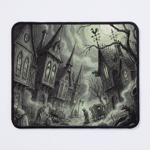 Item preview, Nosferatu plague town Gothic illustration designed and sold by Vintage Designs +.