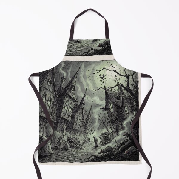 Item preview, Nosferatu plague town Gothic illustration designed and sold by Vintage Designs +.
