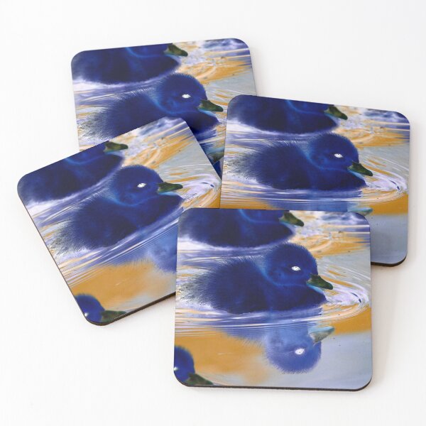 Item preview, Blue Ducklings – Swimming Wonders from Another World / Swiss Artwork Photography designed and sold by Raphael Wolf.