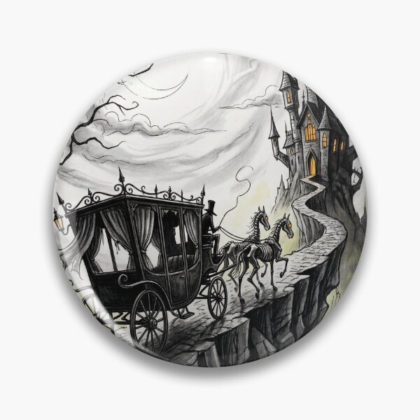 Item preview, On the road to castle Dracula in Nosferatu Gothic illustration designed and sold by Vintage Designs +.