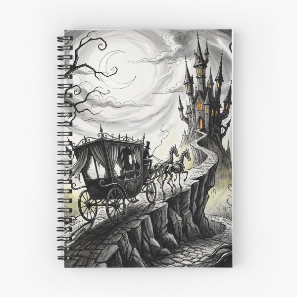 Item preview, On the road to castle Dracula in Nosferatu Gothic illustration designed and sold by Vintage Designs +.