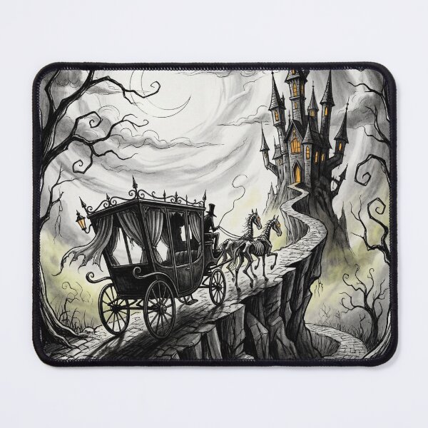 Item preview, On the road to castle Dracula in Nosferatu Gothic illustration designed and sold by Vintage Designs +.