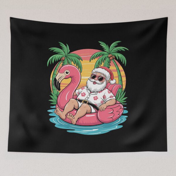 Item preview, Chritmas in July Shirt Santa Flamingo Float Men Women Kids  designed and sold by RuthGAArt.