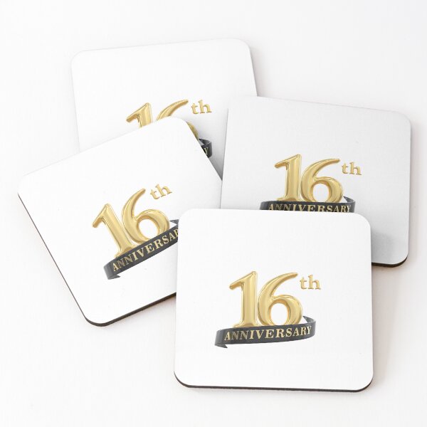 Item preview, "Celebrating 16 Years Together – Romantic Anniversary Print" designed and sold by Fouziaart08.