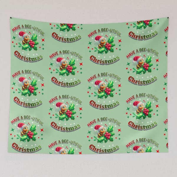 Item preview, Cute Christmas Bee Pun Design – Have a Bee-utiful Christmas – Kawaii Holiday Bee Art designed and sold by HopeAndHustle.
