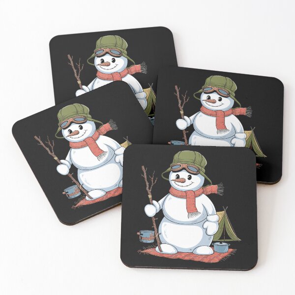 Item preview, Snowman Camping Winter Fun With Adventure designed and sold by RubySandy.