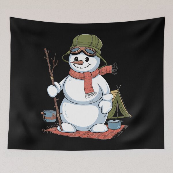 Item preview, Snowman Camping Winter Fun With Adventure designed and sold by RubySandy.