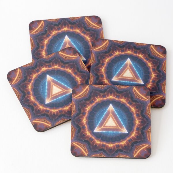 Item preview, Luminous mandala with triangle in the center designed and sold by Mianku | Für das Leben.