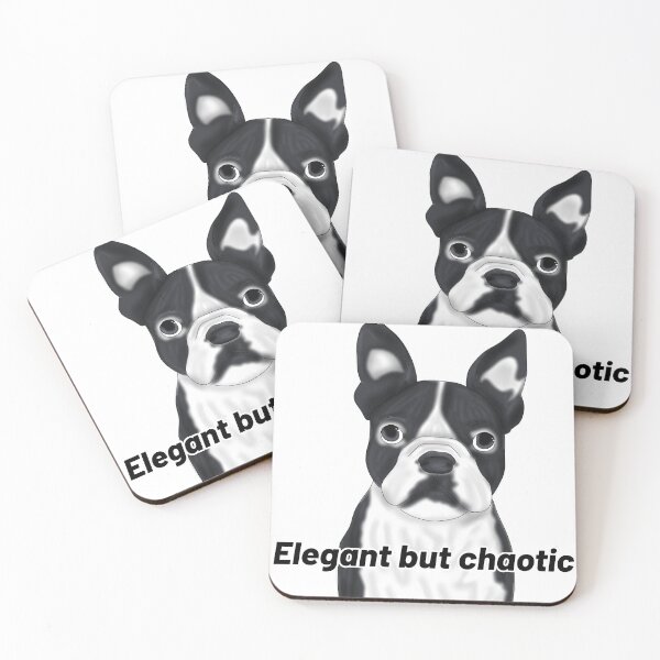 Item preview, Boston Terrier Semirealistic – “Elegant but Chaotic” - Semirealistic dog design designed and sold by Crack-in-Colors.