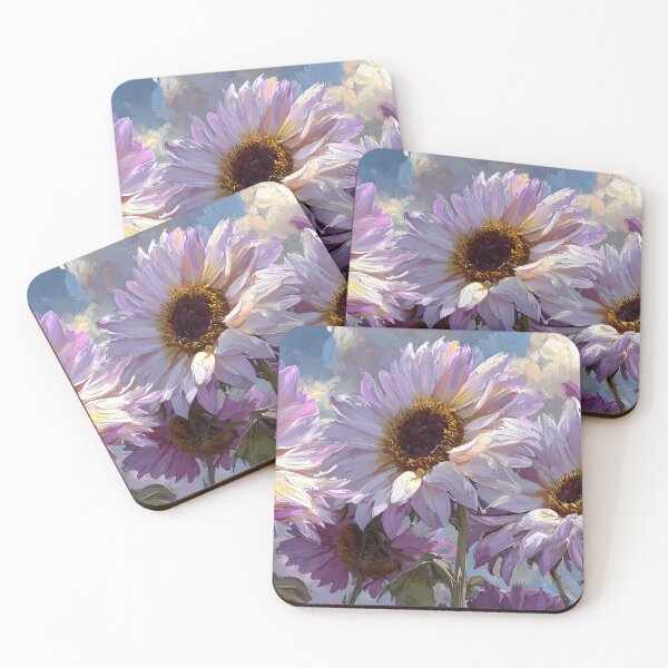 Item preview, Pastel Pink Sunflowers in Sunset Glow designed and sold by daila70.