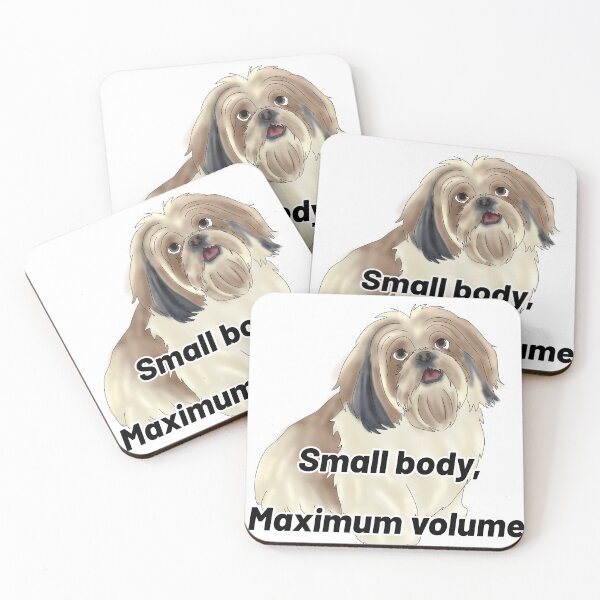 Item preview, Shih Tzu Semirealistic – “Small Body, Maximum Volume” - cute semirealistic dog design designed and sold by Crack-in-Colors.