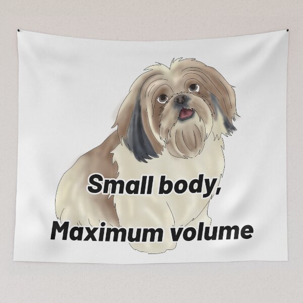 Item preview, Shih Tzu Semirealistic – “Small Body, Maximum Volume” - cute semirealistic dog design designed and sold by Crack-in-Colors.