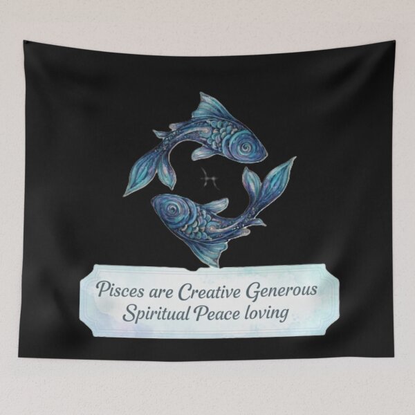 Item preview, Pisces Zodiac Sign - Two Fish Watercolor Illustration designed and sold by DroolWorthyUS.