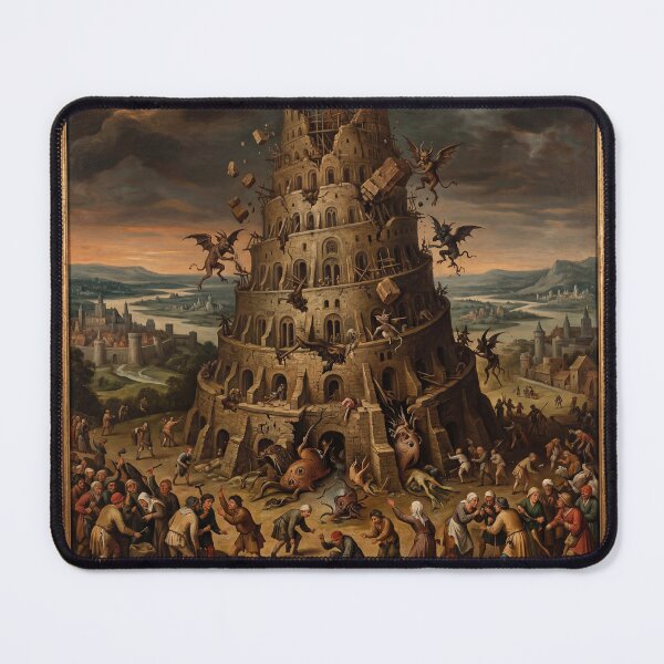 Item preview, The tower of Babel Collapses after Hieronymus Bosch and Pieter Bruegel designed and sold by Vintage Designs +.
