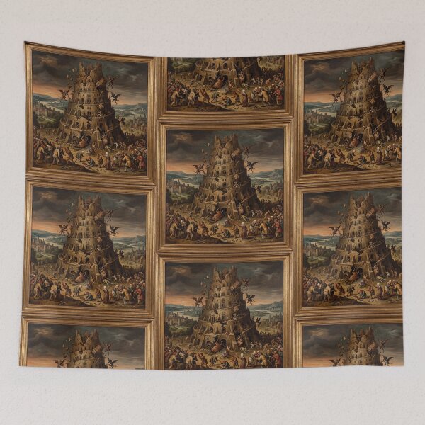 Item preview, The tower of Babel Collapses after Hieronymus Bosch and Pieter Bruegel designed and sold by Vintage Designs +.
