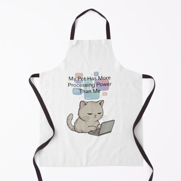 Item preview, Camiseta divertida de gato con IA y portátil: humor tecnológico para mascotas designed and sold by EcoArtTees.