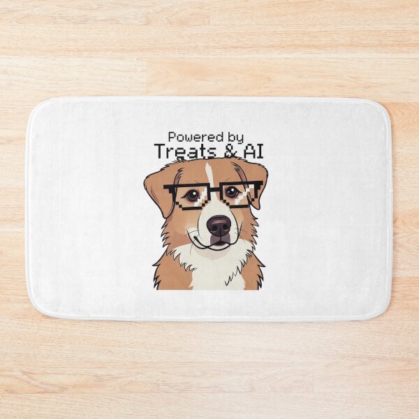 Item preview, Powered by Treats & AI — Cute Dog Tech T-Shirt designed and sold by EcoArtTees.