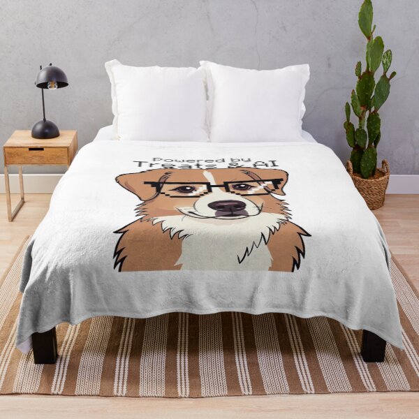 Item preview, Powered by Treats & AI — Cute Dog Tech T-Shirt designed and sold by EcoArtTees.