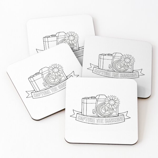 Item preview, Capture The Sunshine - Vintage Camera with Sunflower Line Art designed and sold by Abdullah9130.