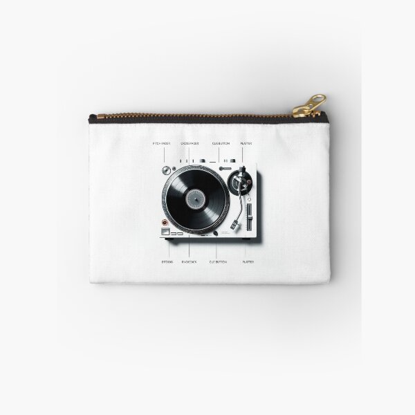 Item preview, DJ Turntable Minimal Contemporary Infographic Art – Modern Music & Party Culture Design designed and sold by OzzFrequency.
