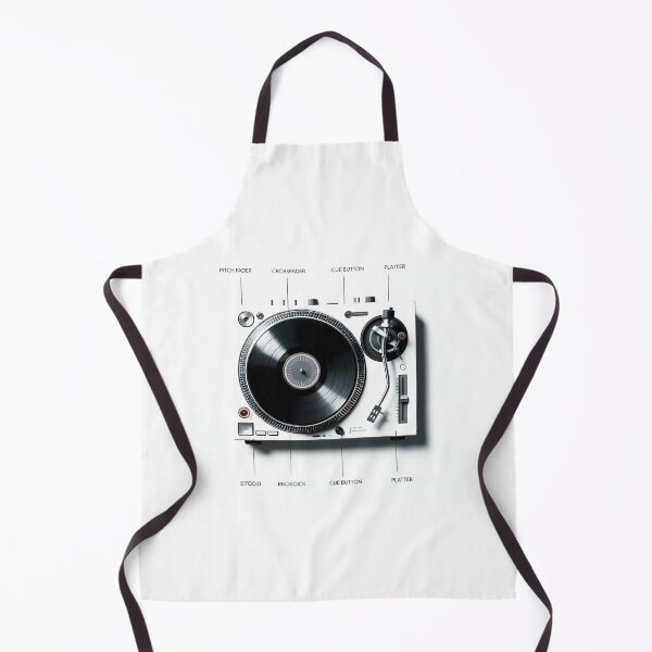 Item preview, DJ Turntable Minimal Contemporary Infographic Art – Modern Music & Party Culture Design designed and sold by OzzFrequency.