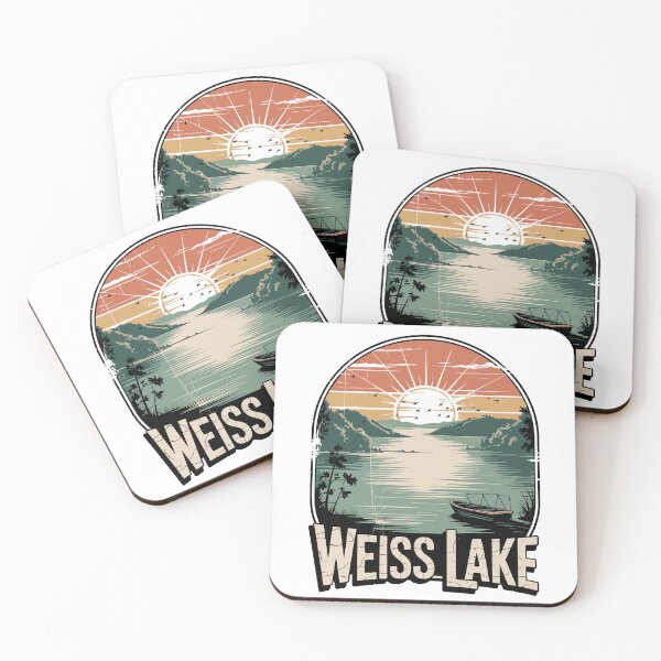 Item preview, Weiss Lake – Retro Sunset designed and sold by JessArty ⭐⭐⭐⭐⭐.