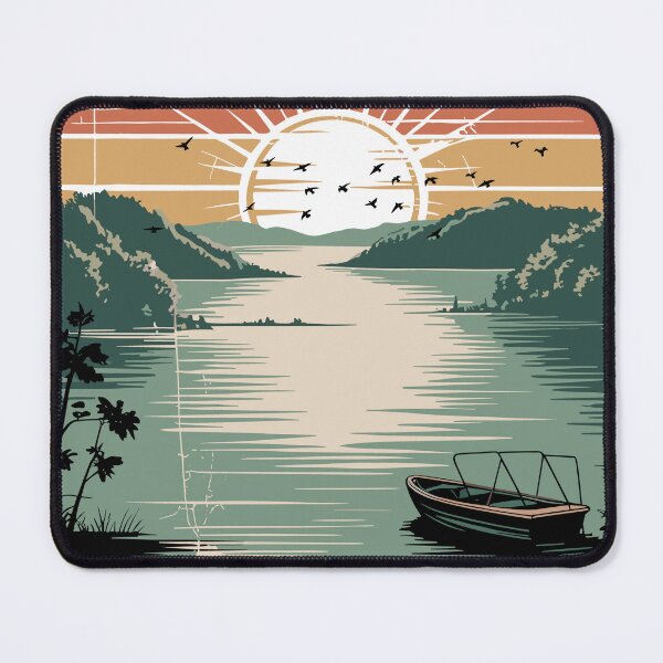 Item preview, Weiss Lake – Retro Sunset designed and sold by JessArty ⭐⭐⭐⭐⭐.