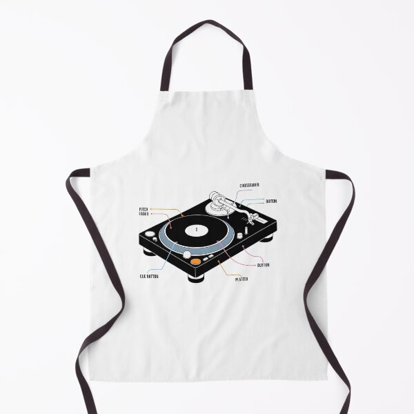 Item preview, DJ Turntable Minimal Contemporary Infographic Art – Modern Music & Party Culture Design designed and sold by OzzFrequency.